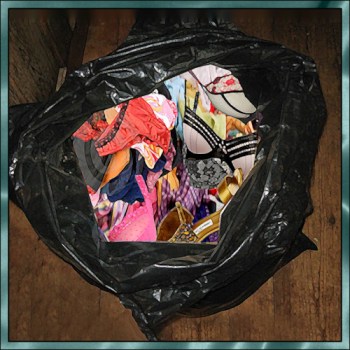 Clothes in Trash Bags